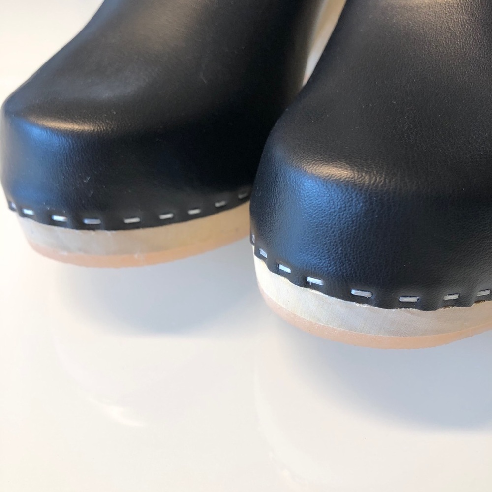 Hand Made Clog in Black Leather size 37 - Picture 3 of 9